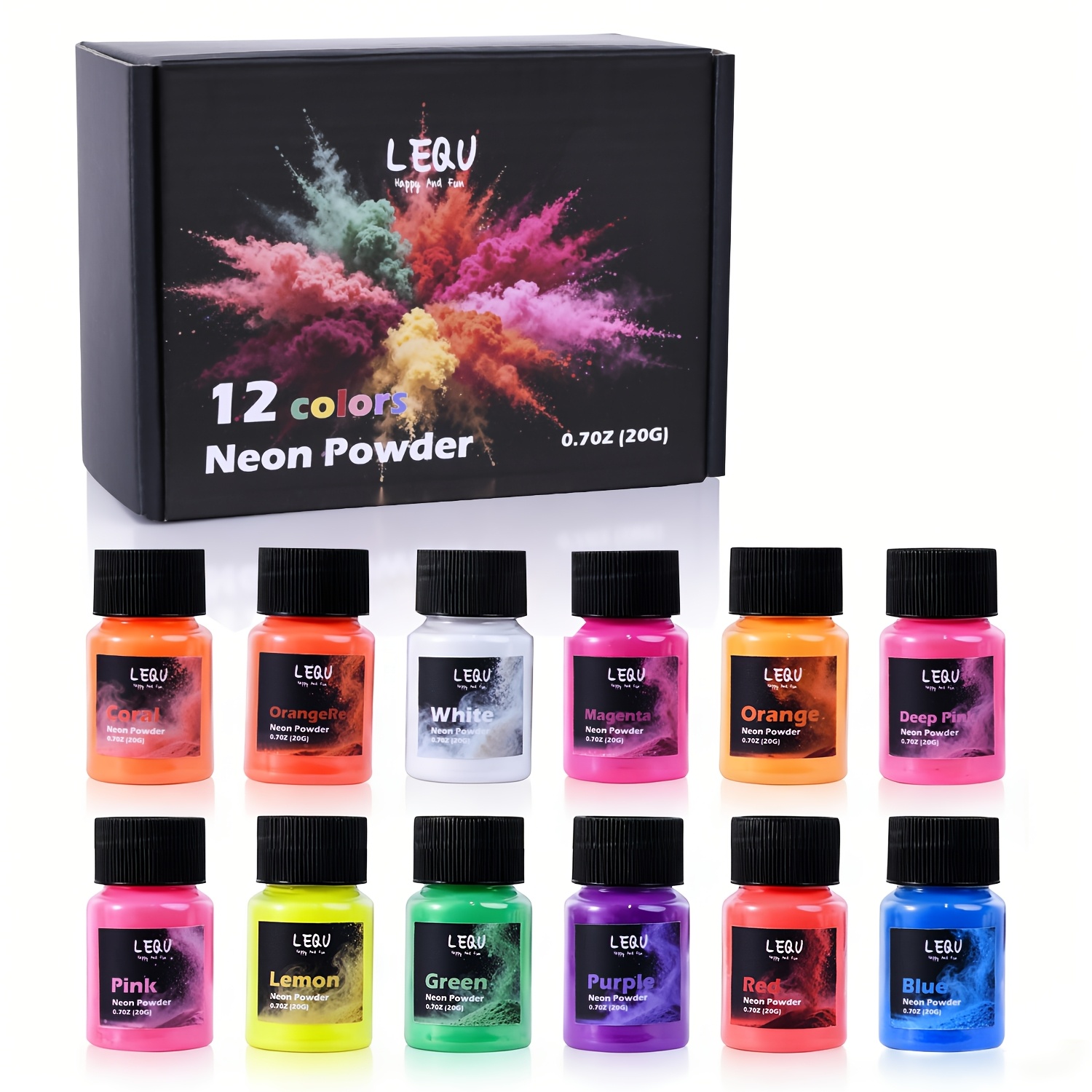 Soap Making Book For Beginners - LEQU 12 Kolorów Neonowy Fluorescencyjny Pigment
