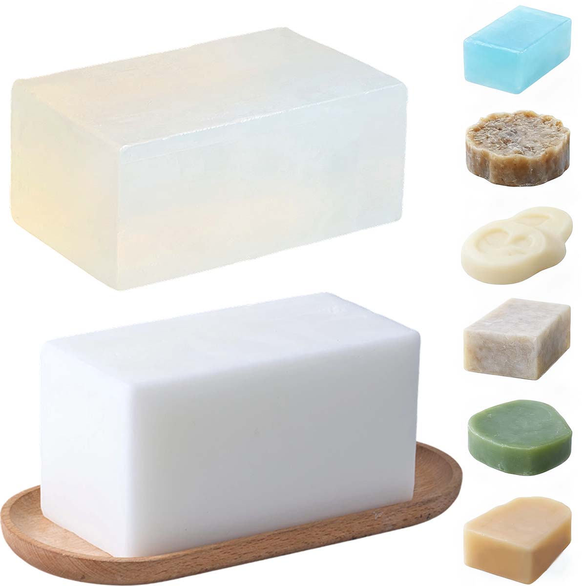 Soap Making Ingredients - 1000g Przezroczysta biała baza mydlarska DIY