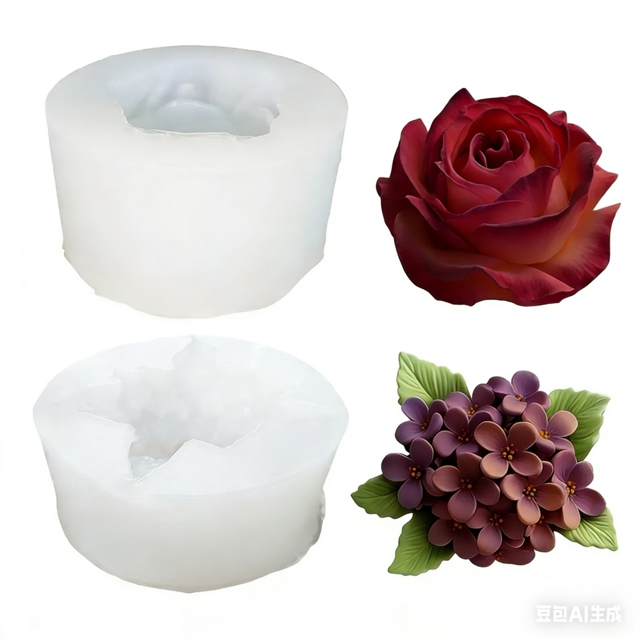 Soap Making Art - 2 sztuki silikonowych form 3D w