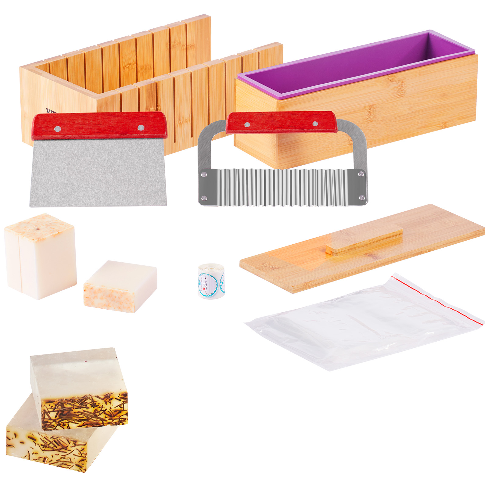 Soap Making Book For Beginners - Zestaw do produkcji mydła VEVOR: Bambusowy