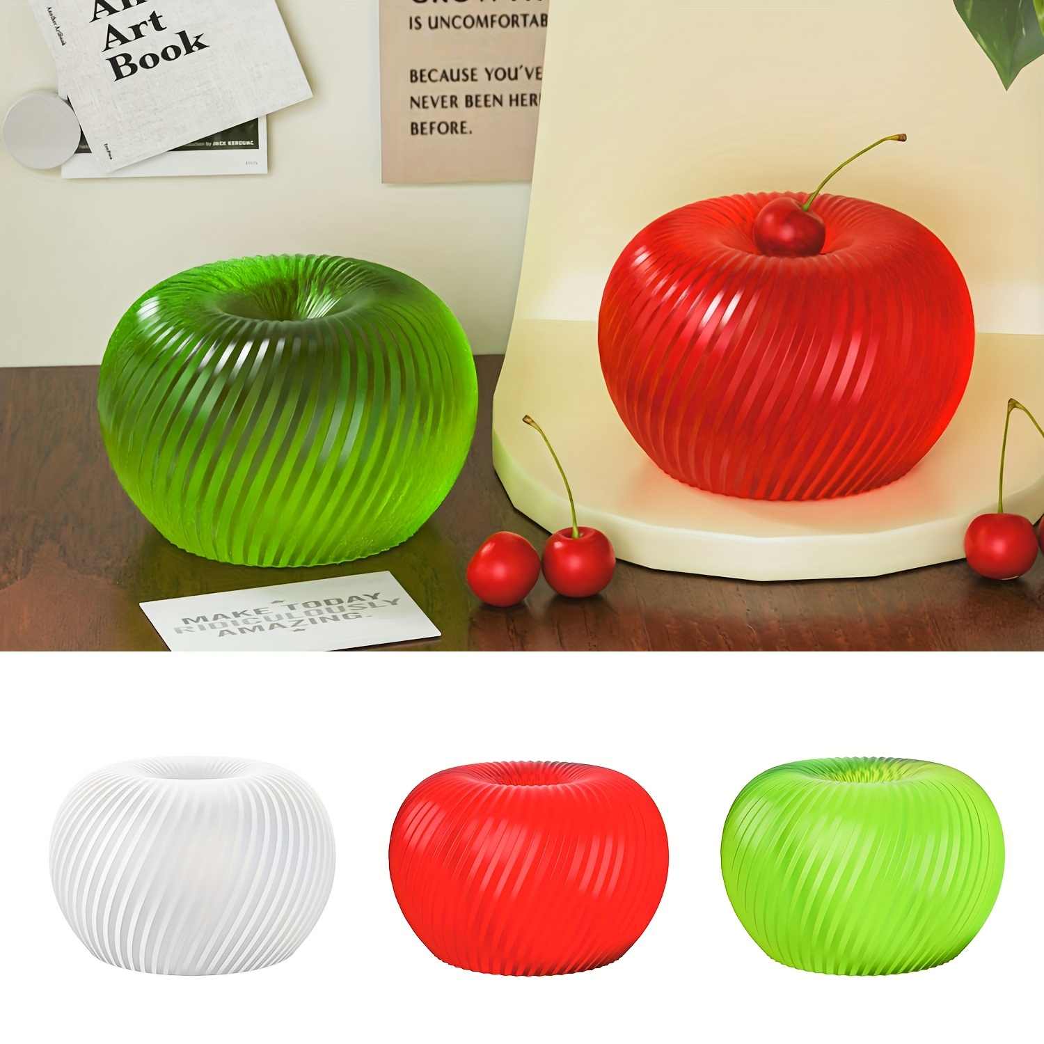 Soap Making Accessories - Modna, czerwona silikonowa forma w kształcie